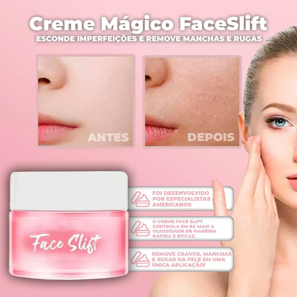 Crème magique FaceSlift® - dissimule 100% des imperfections et élimine les taches et les rides